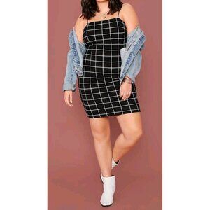 New! SHEIN BODYCON DRESS COLOR BLACK SLEEVELESS  STRETCH  POLY-SPANDEX  SIZE 1X